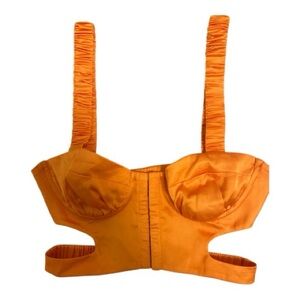 Camila Coelho Orange Corset Top XS